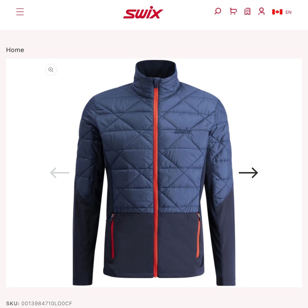 Swix Infinity men’s hybrid insulated jacket